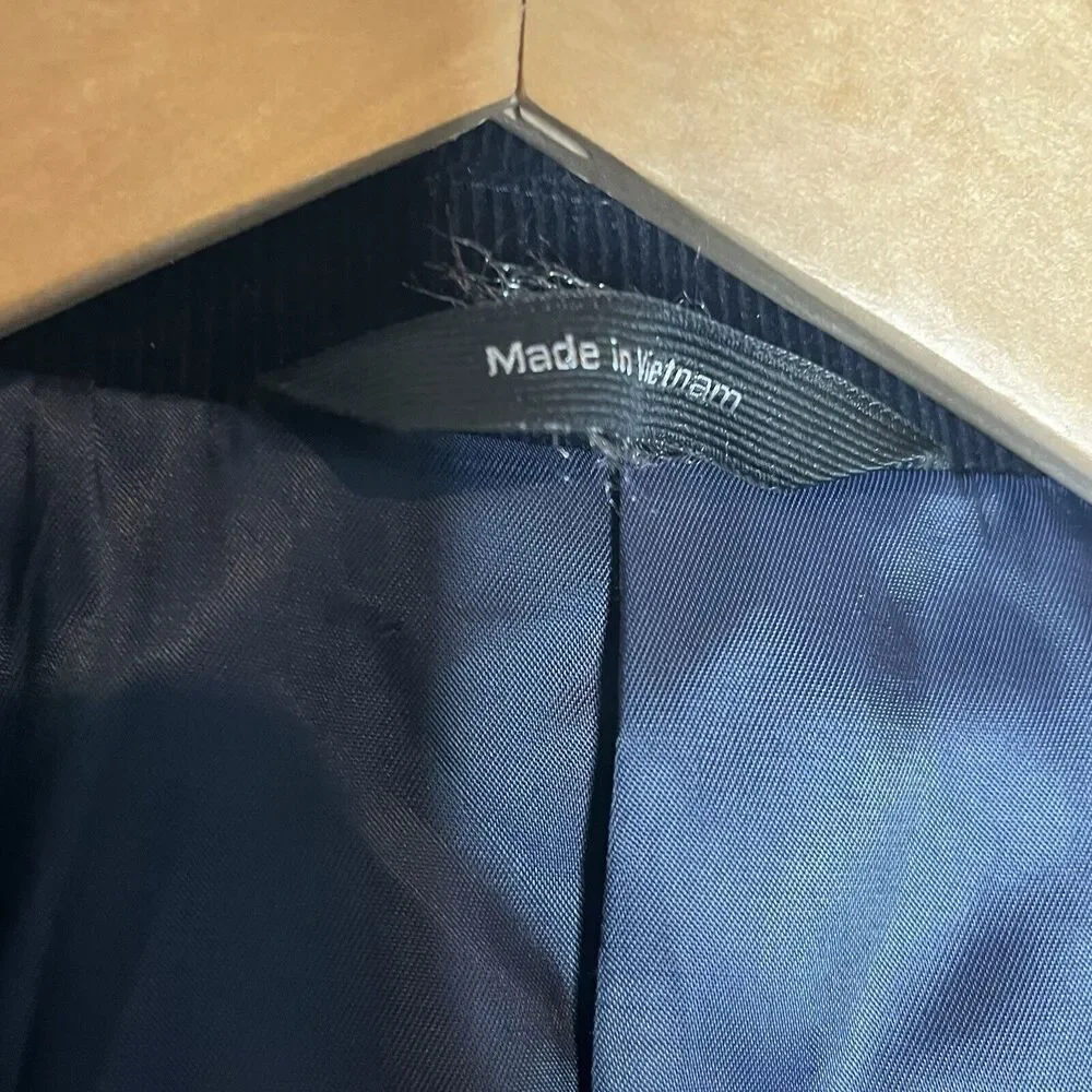 Apt. 9 Black Pin Wale Corduroy Blazer  Sport Coat Jacket Mens Size 48R PLS READ